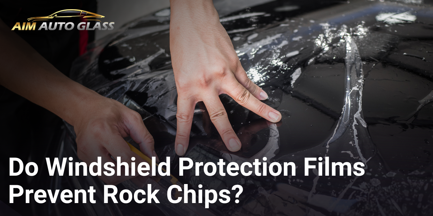 Windshield protection film for rock chip prevention