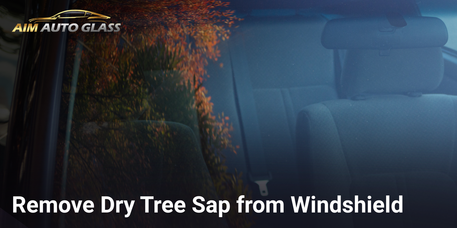 How to remove dry tree sap from windshield?