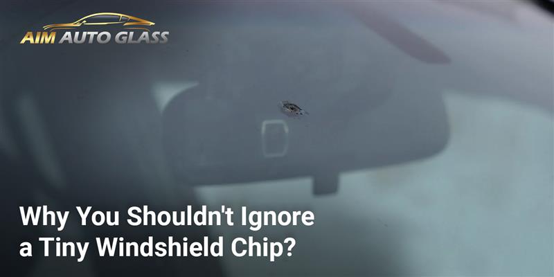 Driver at risk due to unrepaired edge chip on windshield